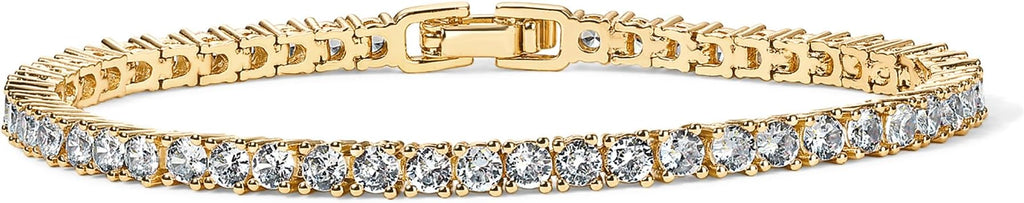 PAVOI 14K Gold-Plated Cubic Zirconia Tennis Bracelet