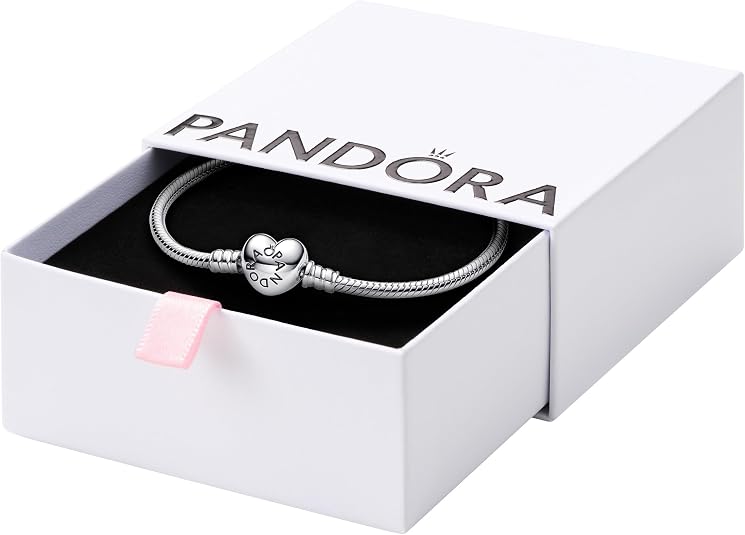 PANDORA Heart Clasp Snake Chain Bracelet