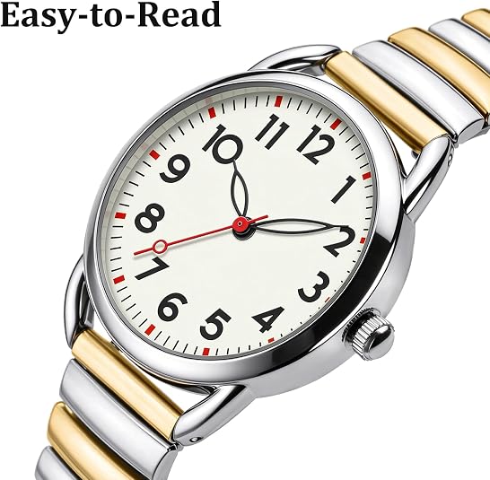 Women's Silver & Gold Watch with Interchangeable Bands