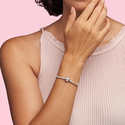 PANDORA Heart Clasp Snake Chain Bracelet